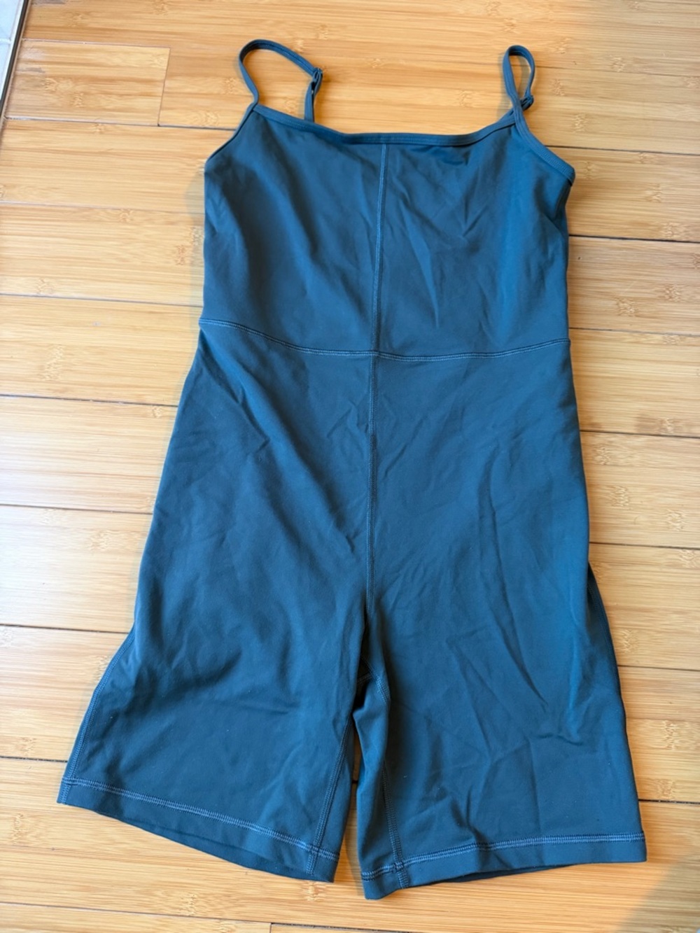 Aritzia Wilfred Free Sleeveless Romper in Gray Teal Green